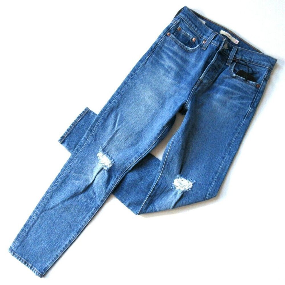 NWT Levi's Wedgie in Charleston Breeze High Rise Tapered Leg Stretch Jeans 24